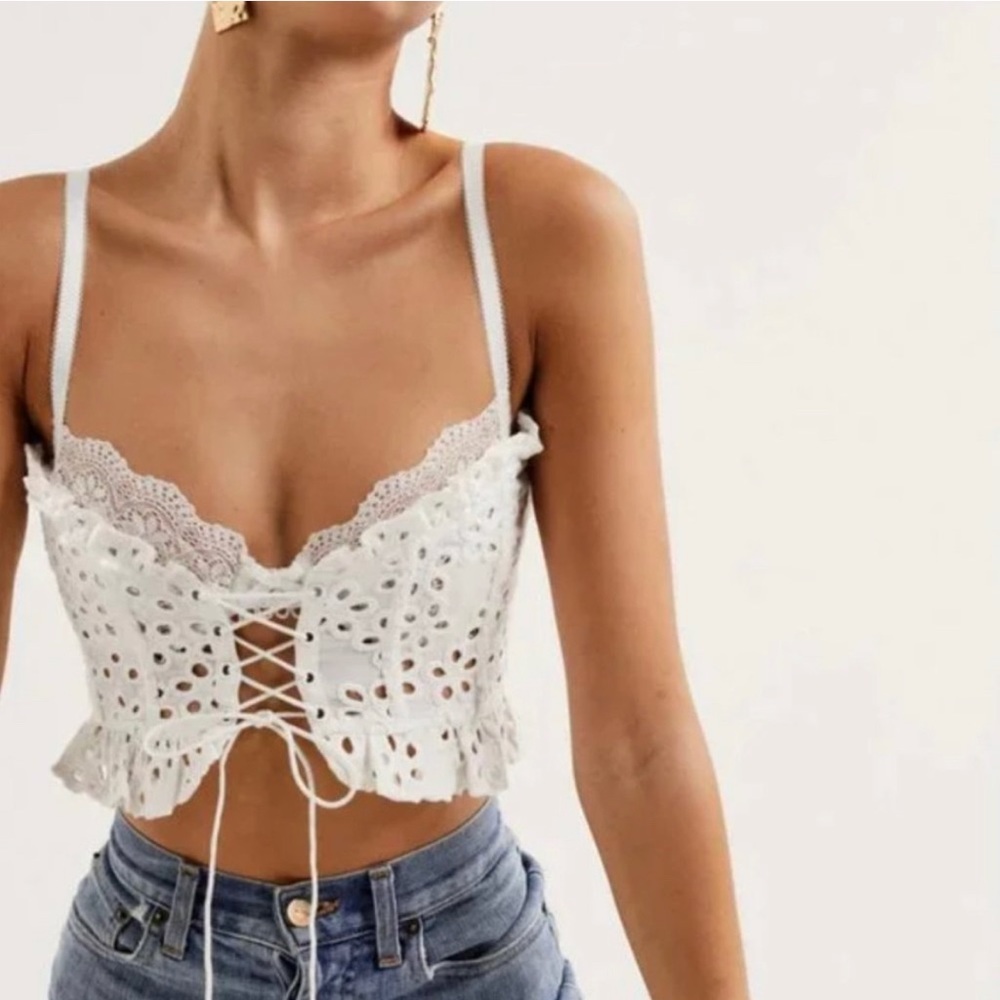 NWT Sadie Corset Crop Top